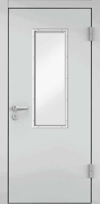 Дверь противопожарная EI 60, Порошково-полимерное покрытие, —, RAL 7035 серый в Брянске